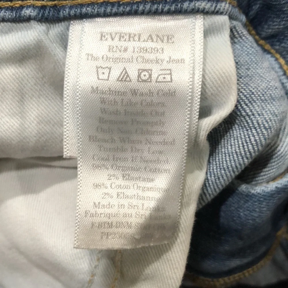 Everlane The Original Cheeky Jeans Size 33 Crop Length Medium Blue High Rise - Picture 9 of 9